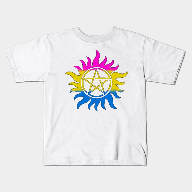 Pansexual Anti Possession Symbol Kids T-Shirt by KayWinchester92